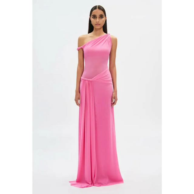 Misha Sisal Mesh Dress - 8 / Pink - Dresses