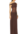 Misha Sisal Mesh Dress in Espresso - Dresses