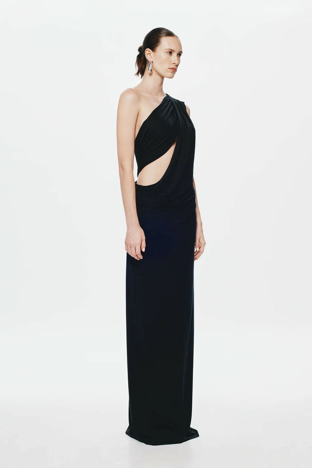 Misha Solstice Cupro Maxi Dress Black Size S / AU 8 - 8 / Black - Dresses