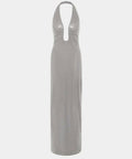 MISHA The Alusia Sequin Maxi Dress - 8 / Silver - Dresses