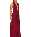 MISHA The ‘Donna’ Satin Dress Jester Red - Dresses