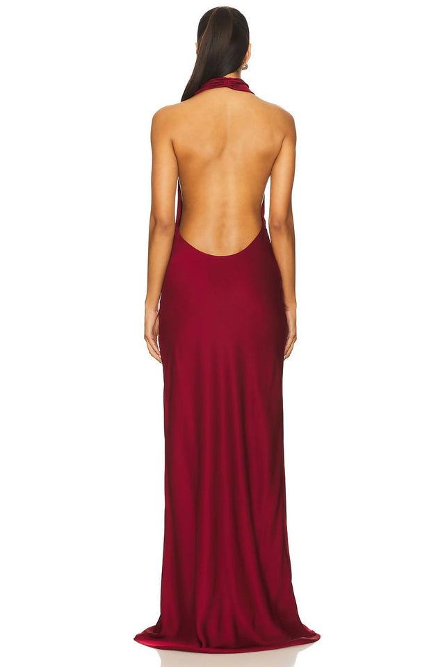 MISHA The ‘Donna’ Satin Dress Jester Red - Dresses