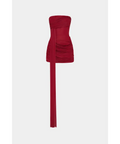 Misha The Ember Wrapped Mini Dress in Cherry Red XS & S / AU 6 & 8 - Dresses