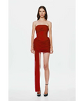 Misha The Ember Wrapped Mini Dress in Cherry Red XS & S / AU 6 & 8 - Dresses