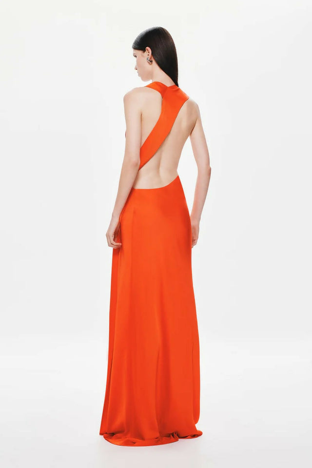 MISHA The Harlow Satin Dress Chili - Dresses