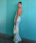Misha The Mirror Bead Dress in Mint - 8 / Mint - Dresses