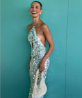 Misha The Mirror Bead Dress in Mint - 8 / Mint - Dresses