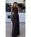 Misha The Sisal Mesh Dress ESPRESSO Size AU 10 - 10 / Brown - Dresses