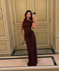 Misha The Sisal Mesh Dress ESPRESSO Size AU 10 - 10 / Brown - Dresses