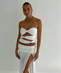 Mode Mila Khai Top and Remi Skirt - 8 / White - Outfit Sets