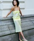 Mode Mischief Sheer Panel Dress Limoncello - Dresses