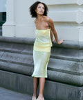 Mode Mischief Sheer Panel Dress Limoncello - Dresses