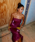 Mode Mischief Sheer Panel Dress Sour Grape - Dresses