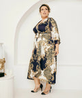 Mónica The Label Baroque Print Wrap Dress Size 20 - 20 / Print - Dresses