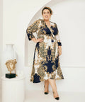 Mónica The Label Baroque Print Wrap Dress Size 20 - 20 / Print - Dresses