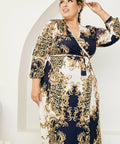 Mónica The Label Baroque Print Wrap Dress Size 20 - 20 / Print - Dresses