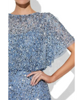 Montique Alinda Hand Beaded Dress Sky Blue Size AU 8 - 8 / Blue - Dresses