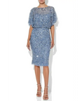 Montique Alinda Hand Beaded Dress Sky Blue Size AU 8 - 8 / Blue - Dresses