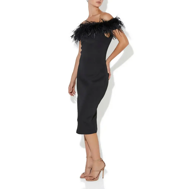 Montique Charlie Cocktail Dress - 8 / Black - Dresses