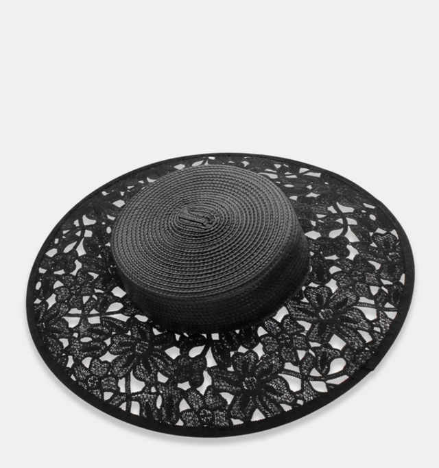 Morgan & Taylor Chloe Racewear Boater in Black - Black - Headwear