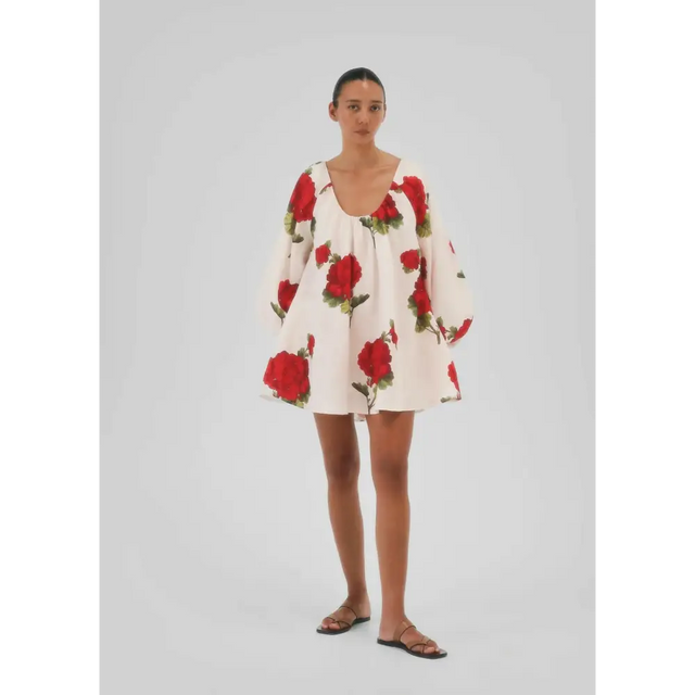 Morton Mac Cordelia Mini Dress Print Size Petite 6 - 6 / Floral - Dresses