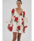 Morton Mac Cordelia Mini Dress Print Size Petite 6 - 6 / Floral - Dresses