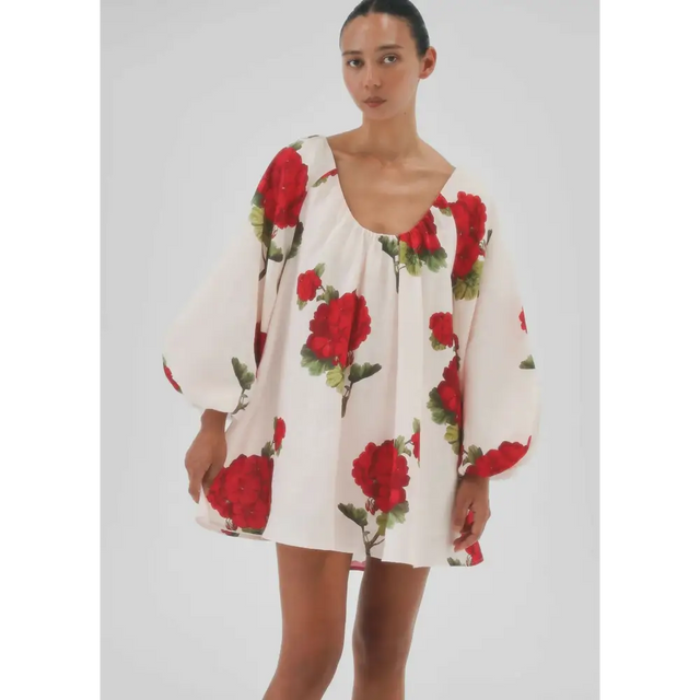Morton Mac Cordelia Mini Dress Print Size Petite 6 - 6 / Floral - Dresses