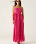 Mos the Label Rosa Strappy Maxi Dress in Fuchsia Size 12 - 12 / Pink - Dresses