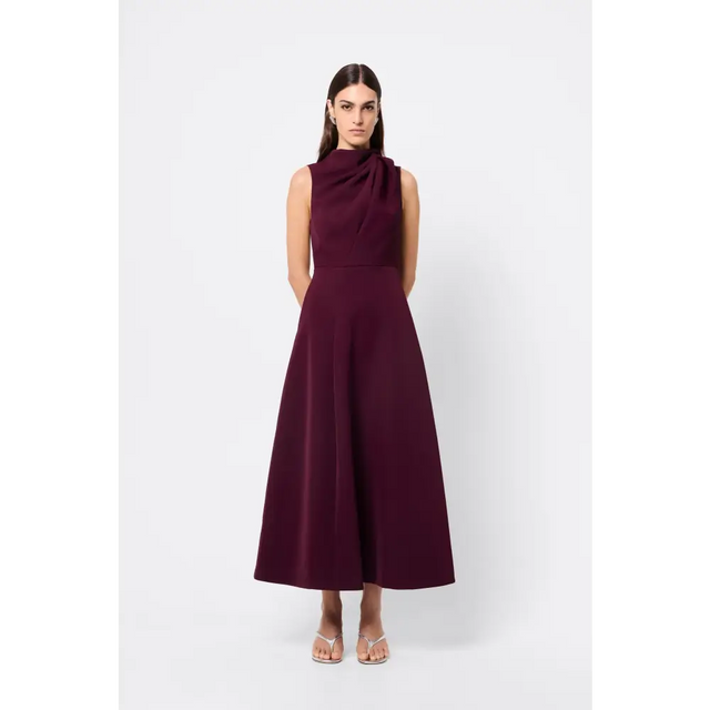 Mossman - Cosmic Maxi Dress - Cherry Laquer - Dresses