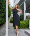 Mossman Lady Like Midi Dress - 14 / Black - Dresses