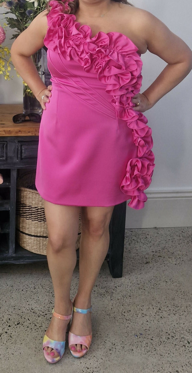 Mossman Revelations Mini Dress Fuchsia Size 14