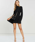 Mossman The Sense of Mystery Dress Long Sleeve Mini - 8 / Black - Dresses