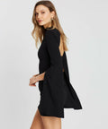 Mossman The Sense of Mystery Dress Long Sleeve Mini - 8 / Black - Dresses