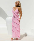 Mura Dejavu Maxi Dress in Pink - 8 / Pink - Dresses