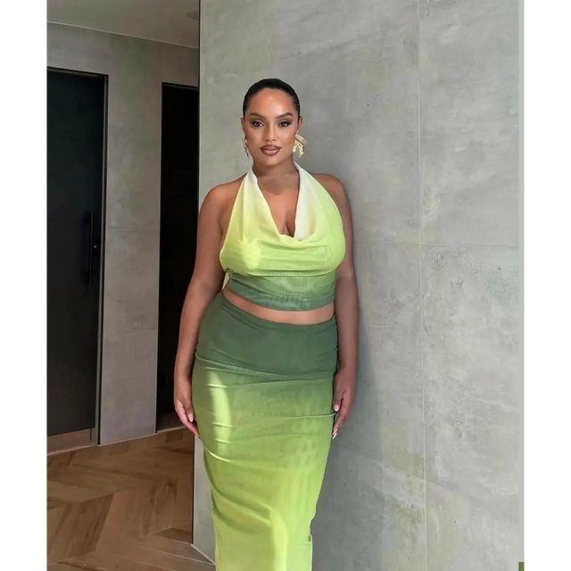 Murci ’Gradient’ Lime Set - XS / Green - Dresses