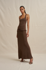 By Johnny Vienna Racerback Dress - Brown view 1