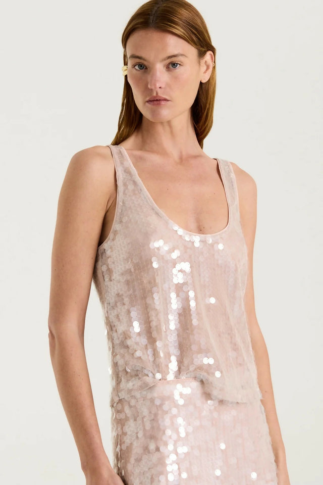 Henne Leanna Sequin Top + Skirt Set