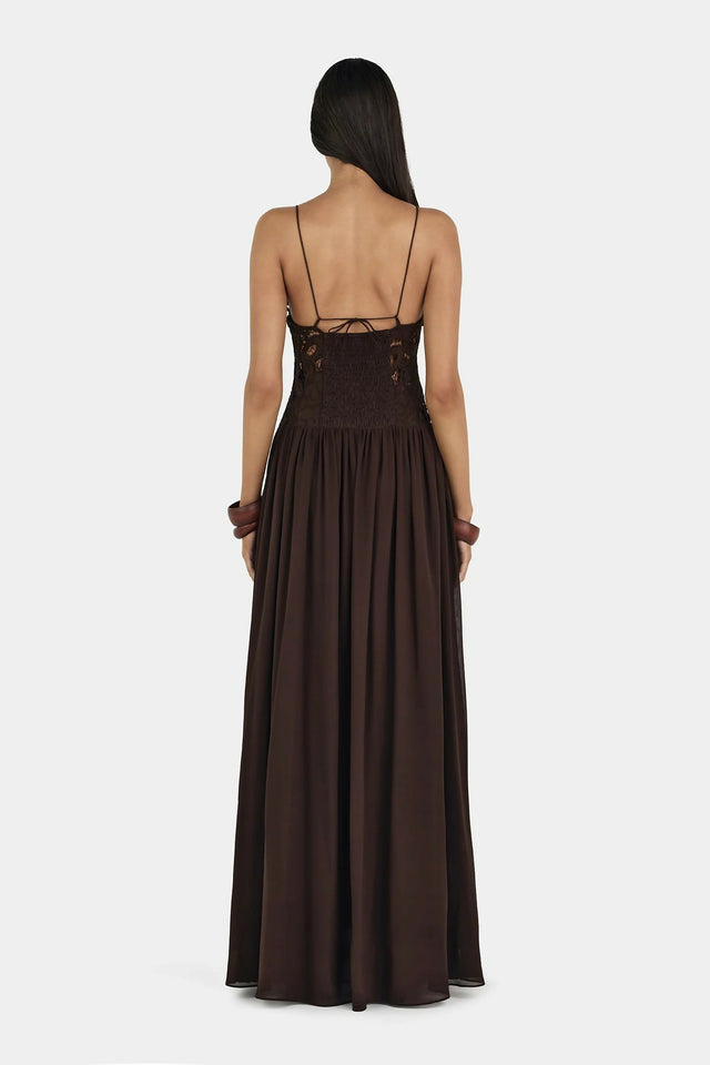 Hansel and Gretel Stephanie Maxi Dress Cedar Brown Size 8