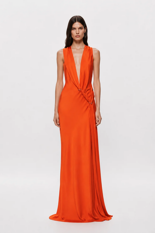 Misha Harlow Maxi Dress Chilli Red Size XS / AU 6