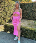Natalie Rolt Aston Midi Dress - 6 / Pink - Dresses