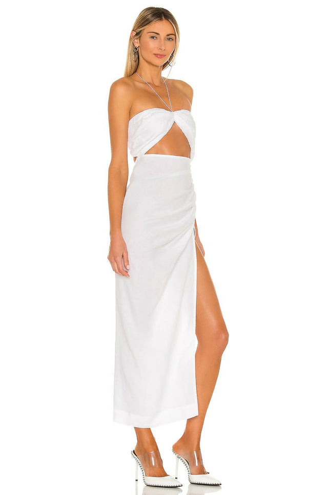 Natalie Rolt Aston Midi Dress - 6 / White - Dresses