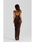 Natalie Rolt Aubrey Dress- Brown - 8 / Brown - Dresses