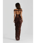 Natalie Rolt Aubrey Dress Espresso Size 8 - 8 / Brown - Dresses