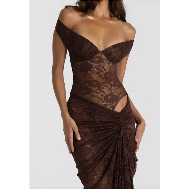 Natalie Rolt Aubrey Dress Espresso Size 8 - 8 / Brown - Dresses
