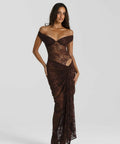 Natalie Rolt Aubrey Maxi Dress in Espresso - 6 / Brown - Dresses