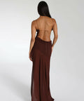 Natalie Rolt Dahlia Gown in Espresso - 8 / Brown - Dresses