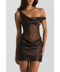 Natalie Rolt Elodie Mini Dress - Espresso - Dresses