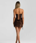 Natalie Rolt Evelyn Mini Paired with Verity Bustier Brown - Dresses
