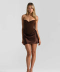 Natalie Rolt Evelyn Mini Paired with Verity Bustier Brown - Dresses