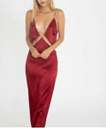 Natalie Rolt Florence Silk Gown 10 / Red Dresses